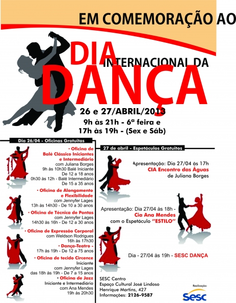 Sesc celebra Dia da Dança com espetáculos e oficinas gratuitas