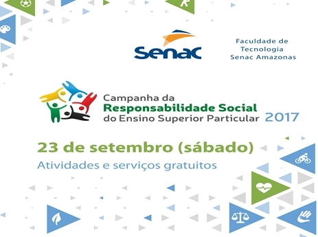 Faculdade Senac AM realiza diversas atividades de responsabilidade social neste sÃ¡bado (23)